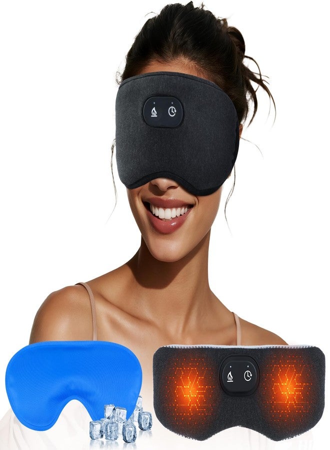 ProCIV Detachable Heated Eye Mask, Cordless Eye Mask for Dry Eyes & Puffiness, Algae Fiber Ultra-Soft Nose Bridge Light-Block for Deeper Sleep – Graphene Layer Warm Compress & Cold Pack,Travel Essentials - Image 1